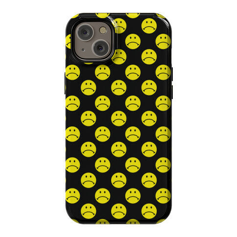 Sad Smiley Face Pattern Phone Case