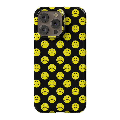 Sad Smiley Face Pattern Phone Case