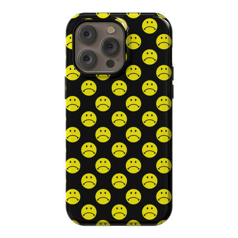 Sad Smiley Face Pattern Phone Case