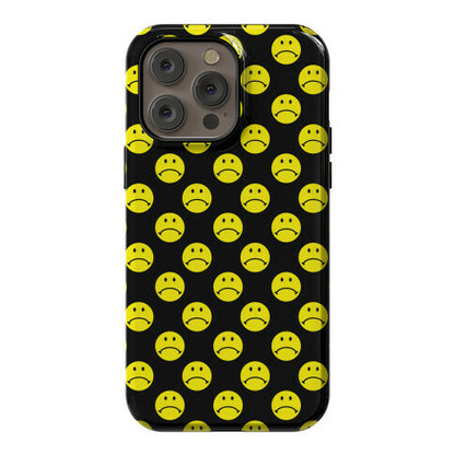 Sad Smiley Face Pattern Phone Case
