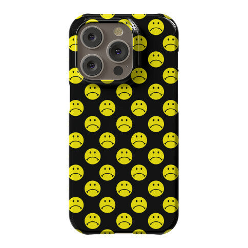 Sad Smiley Face Pattern Phone Case