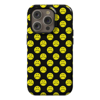 Sad Smiley Face Pattern Phone Case