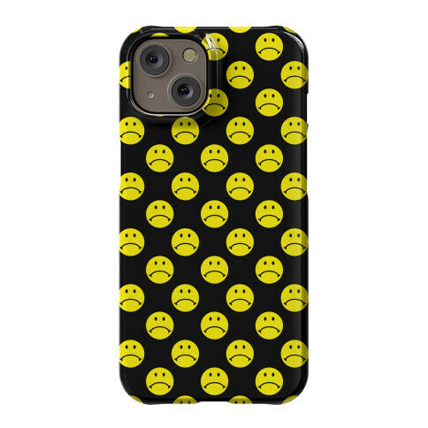 Sad Smiley Face Pattern Phone Case