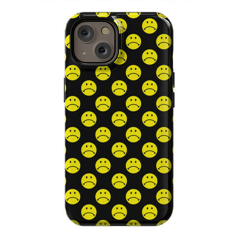 Sad Smiley Face Pattern Phone Case
