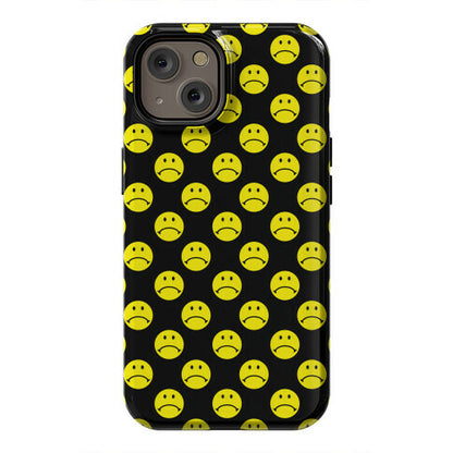 Sad Smiley Face Pattern Phone Case