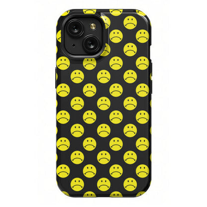 Sad Smiley Face Pattern Phone Case