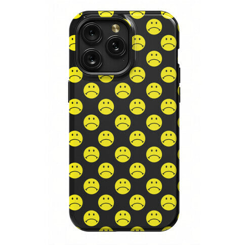 Sad Smiley Face Pattern Phone Case