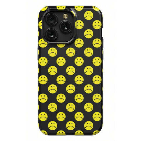 Sad Smiley Face Pattern Phone Case