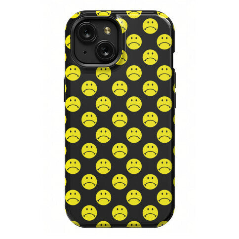 Sad Smiley Face Pattern Phone Case