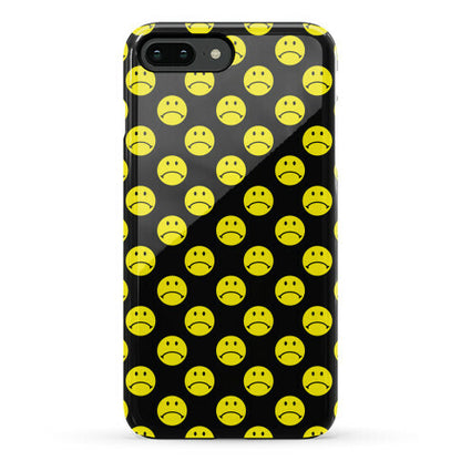 Sad Smiley Face Pattern Phone Case