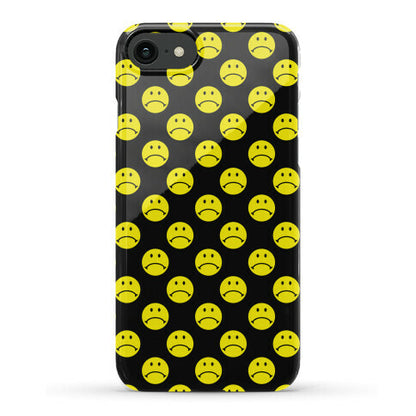 Sad Smiley Face Pattern Phone Case
