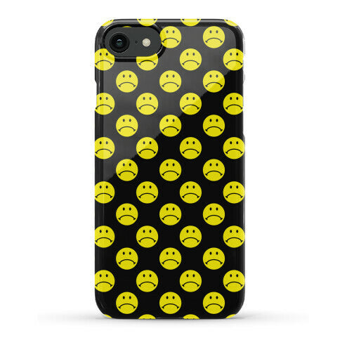 Sad Smiley Face Pattern Phone Case