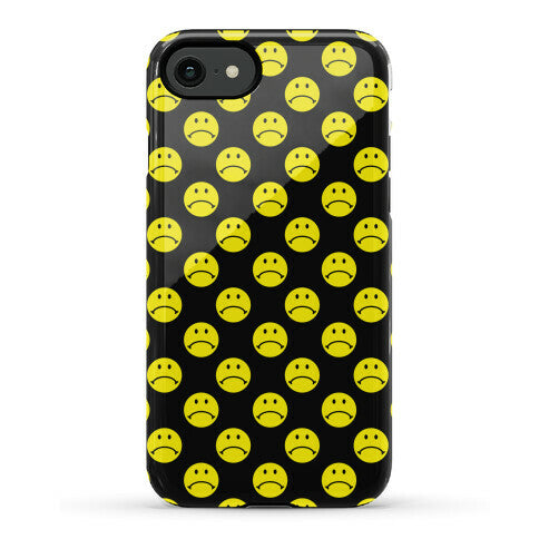 Sad Smiley Face Pattern Phone Case