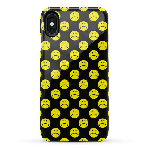 Sad Smiley Face Pattern Phone Case