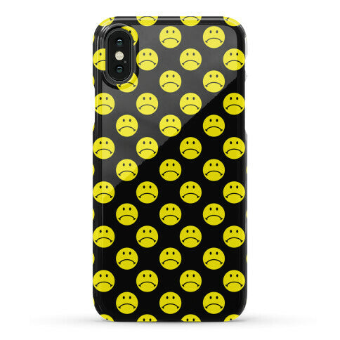 Sad Smiley Face Pattern Phone Case