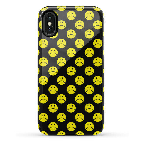 Sad Smiley Face Pattern Phone Case