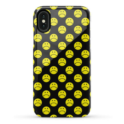 Sad Smiley Face Pattern Phone Case