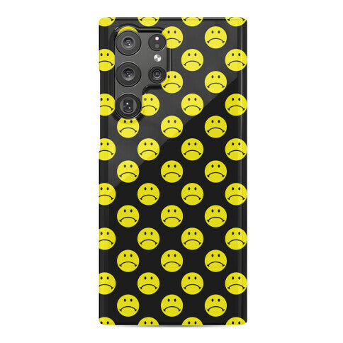 Sad Smiley Face Pattern Phone Case