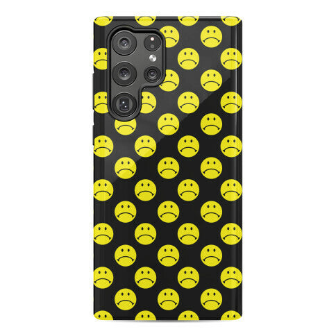 Sad Smiley Face Pattern Phone Case
