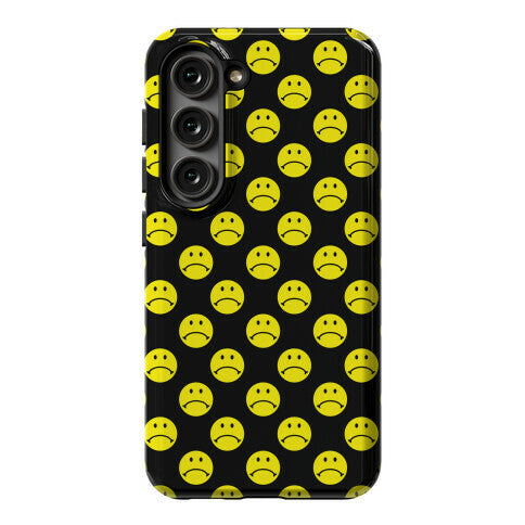 Sad Smiley Face Pattern Phone Case