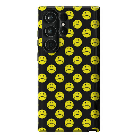 Sad Smiley Face Pattern Phone Case