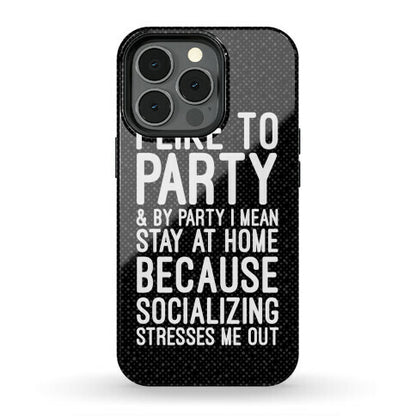 Socializing Stresses Me Out Phone Case