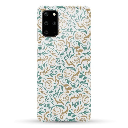 Filigree Flowers and Skulls Pattern Phone Case