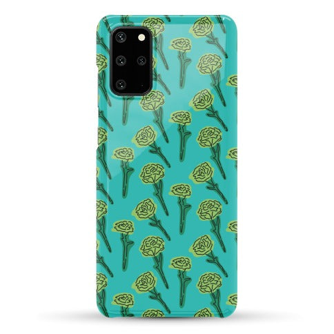 Green Carnation Pattern Phone Case