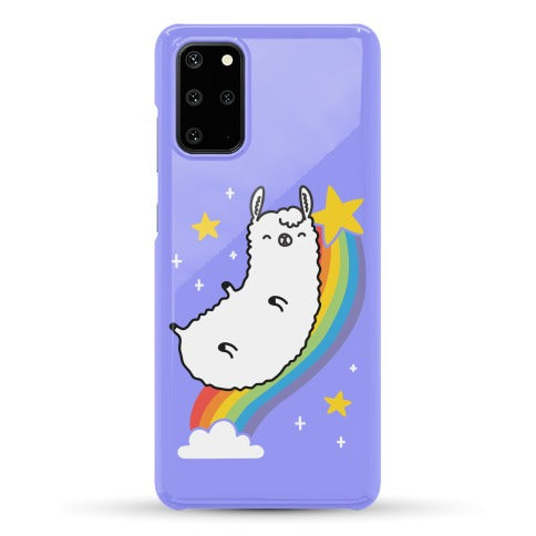 Llama On A Rainbow Phone Case