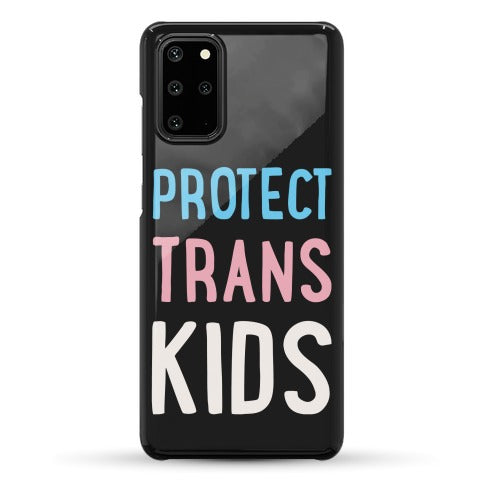 Protect Trans Kids White Print Phone Case