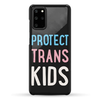 Protect Trans Kids White Print Phone Case