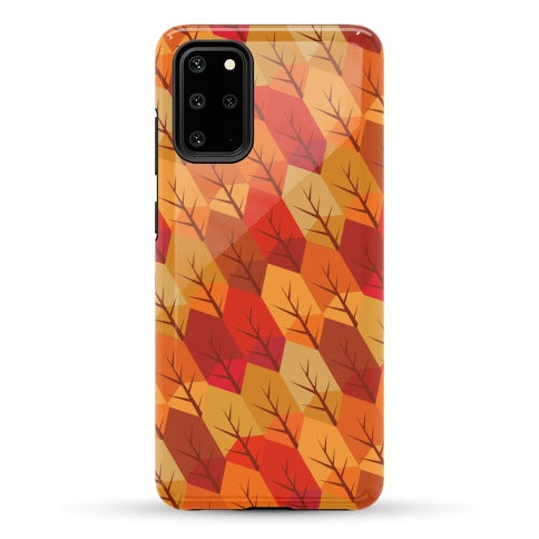 Geometric Fall Leaf Pattern Phone Case