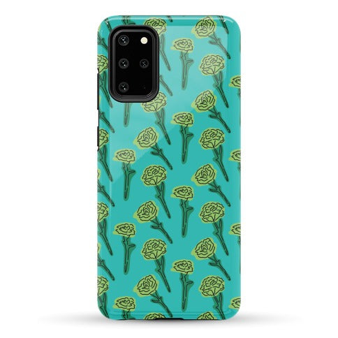 Green Carnation Pattern Phone Case