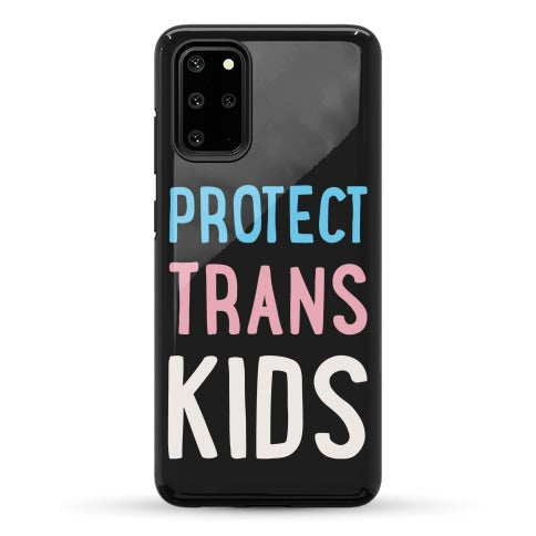 Protect Trans Kids White Print Phone Case