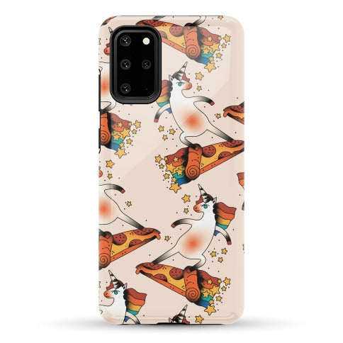 Rad Unicorn Skateboarding a Pizza Tattoo Phone Case