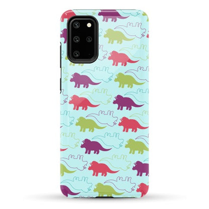 Triceratops Dino Pattern Phone Case