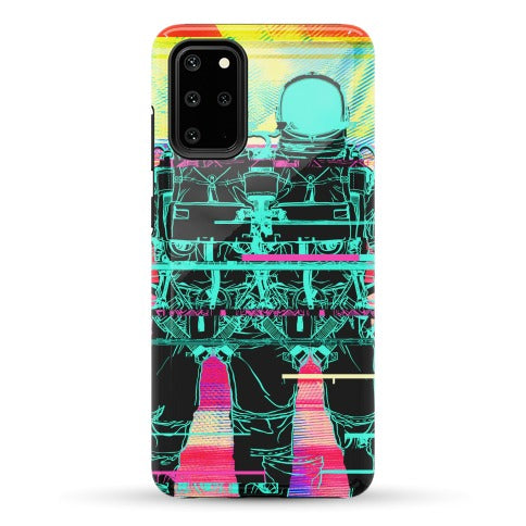Twin Astronaut Glitch Phone Case