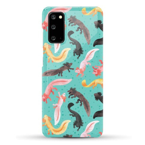 Cute Bright Axolotl Pattern Phone Case