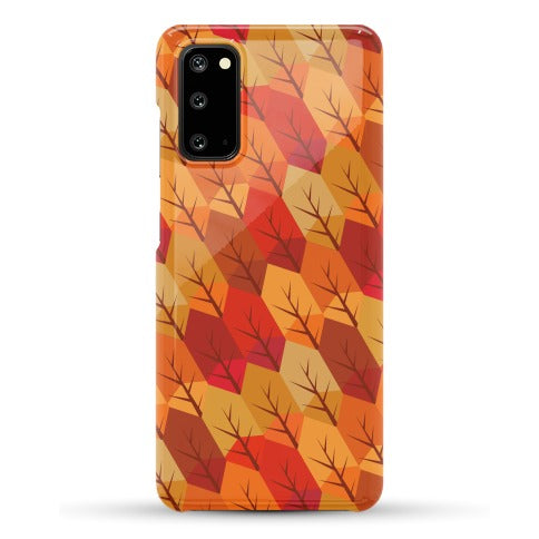 Geometric Fall Leaf Pattern Phone Case