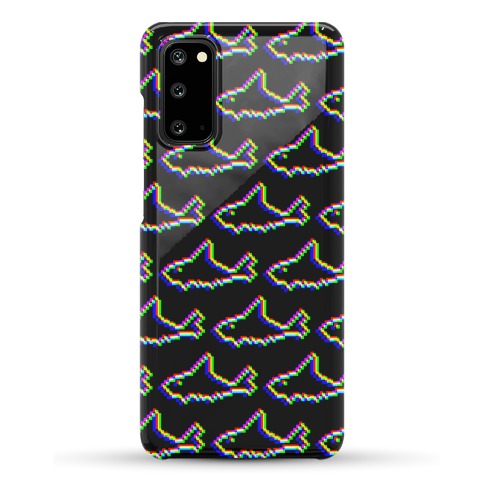 Glitch Shark Pattern Phone Case