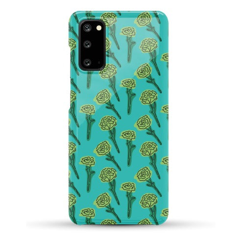 Green Carnation Pattern Phone Case