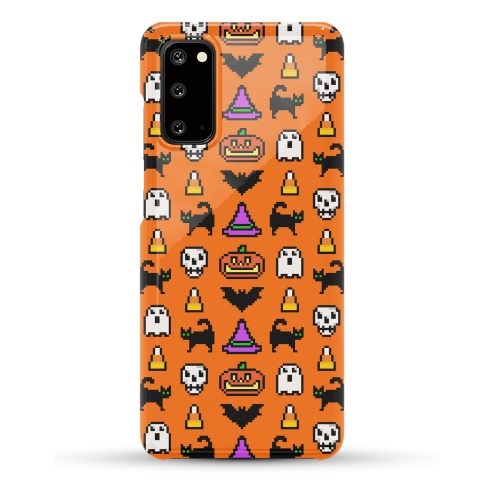 Pixel Halloween Pattern Phone Case