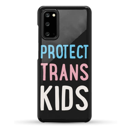 Protect Trans Kids White Print Phone Case