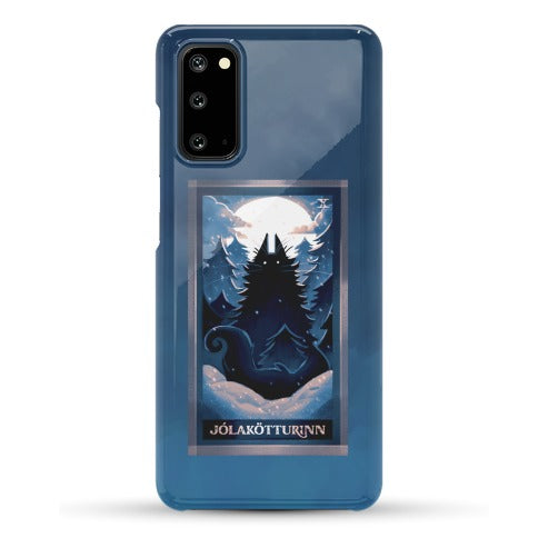 Yule Cat Tarot Card Jólakötturinn Phone Case