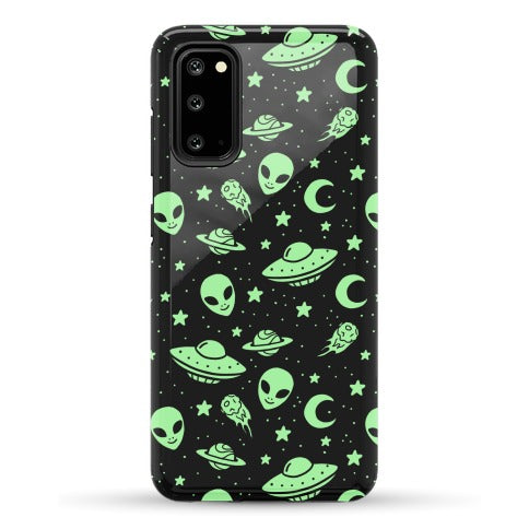 Aliens and UFO Cosmic Space Pattern Phone Case