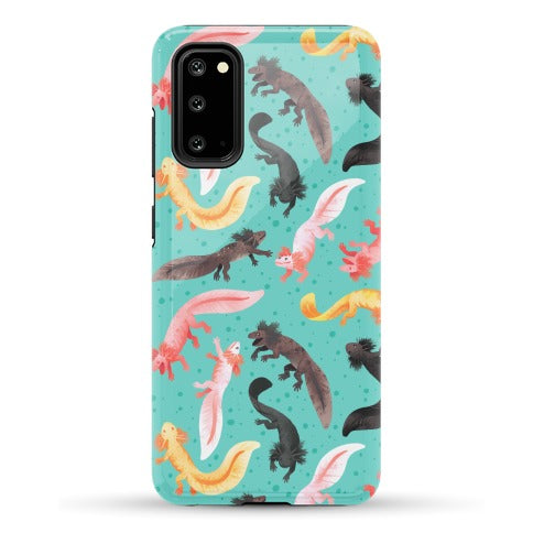 Cute Bright Axolotl Pattern Phone Case