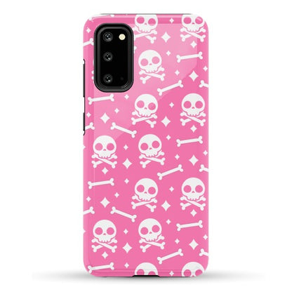 Cute Skull N' Bones Pattern (Pink) Phone Case