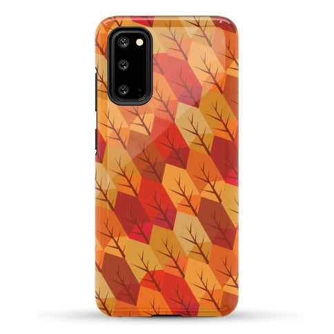 Geometric Fall Leaf Pattern Phone Case