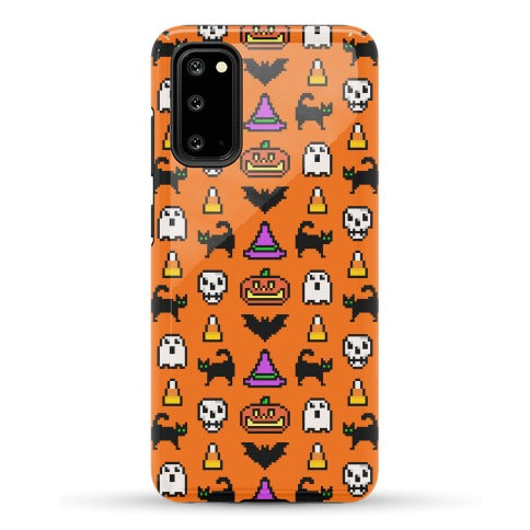 Pixel Halloween Pattern Phone Case