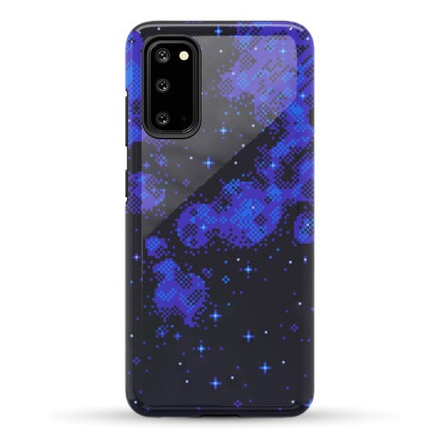 Pixelated Blue Nebula Phone Case